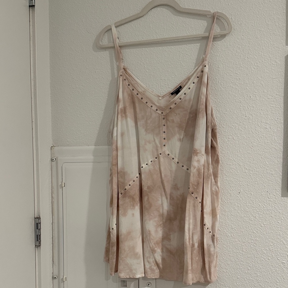Torrid Beige Tie-Dye Camisole with Stud Details